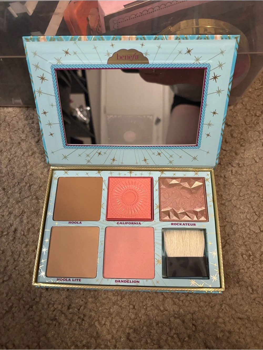 Benefit Cheek Parade Blush Kit - Turquoise and Gold Box